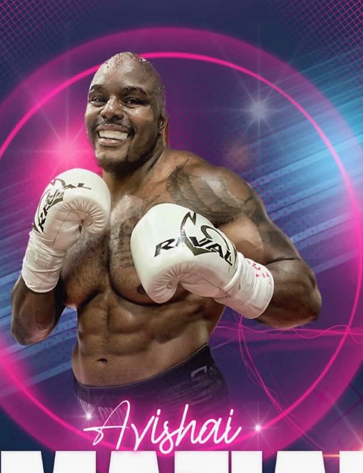 Avishai Amaziah wearing boxing gloves
